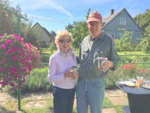 Anne and John with cherries